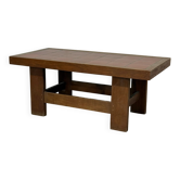 Vintage coffee table in solid wood and terracotta tiles 120 x 58 x 50 cm (H)