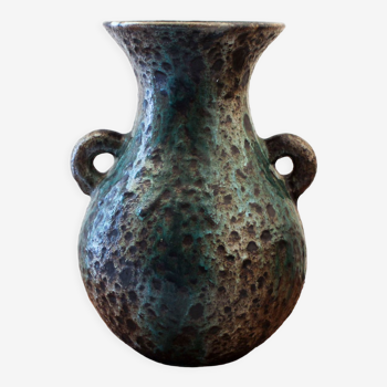 Vase à oreilles en céramique d'Accolay