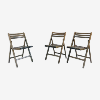 Series of three folding chairs by Habitat