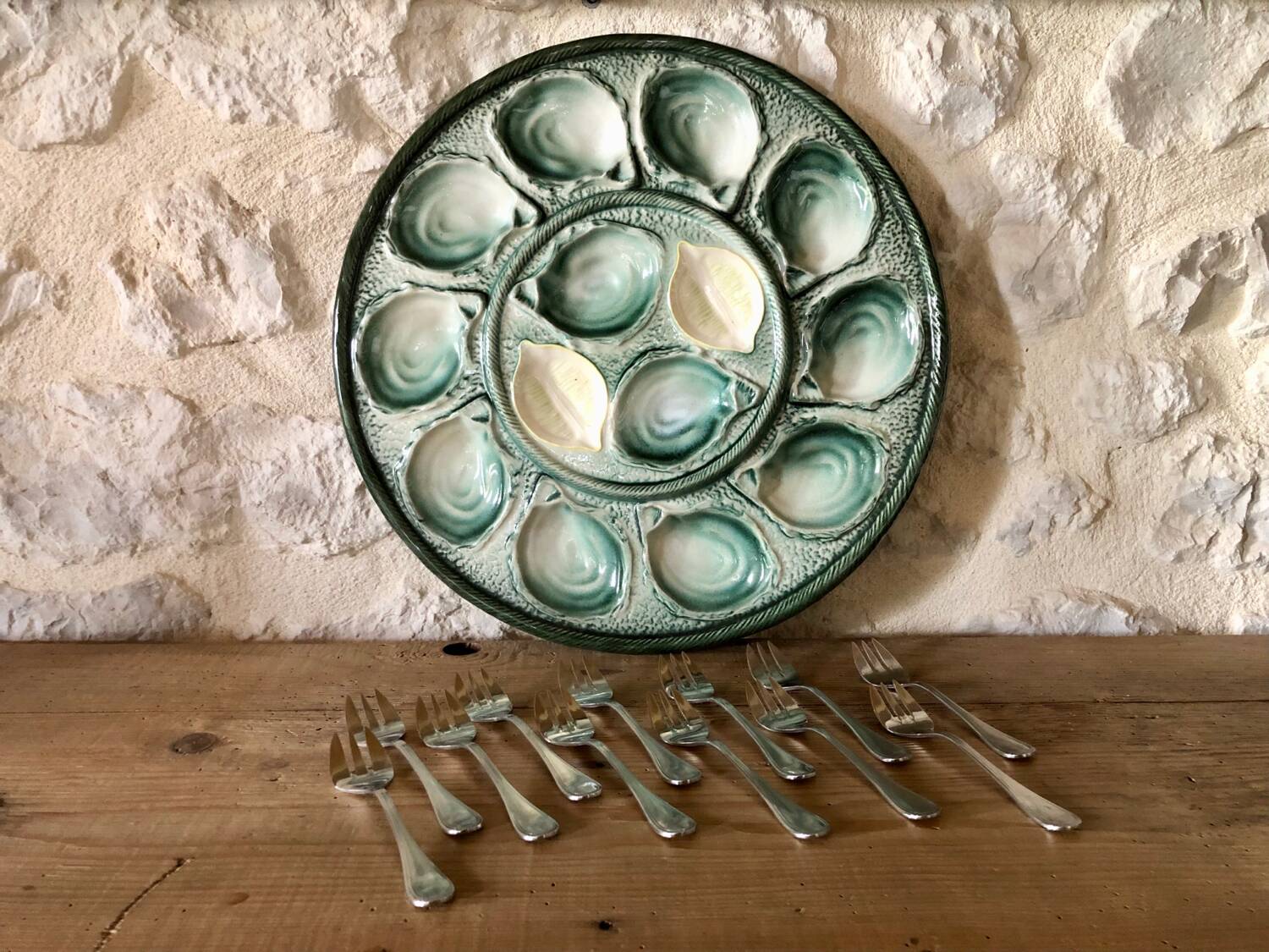 Guy Degrenne oyster forks