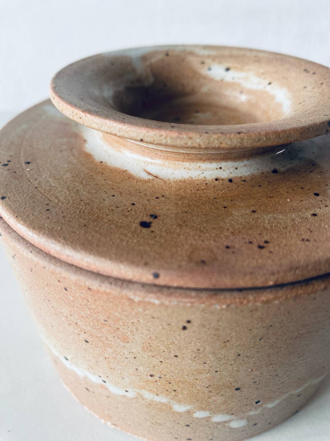 Water butter dish or Breton stoneware butter dish