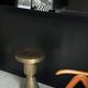 Sculptural metal side table, contemporary brassy side for modern interiors