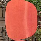 4 red Formica chairs with Eiffel legs 1950