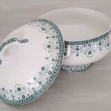 Vegetable soup tureen Old earthenware Saint Amand and Hamage Model Marceau