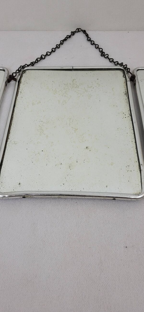 Miroir de barbier triptyque