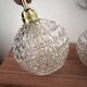 Pair of vintage wall lights in cut glass