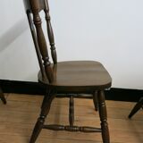 Ensemble de quatre chaises bistrot à barreaux