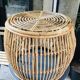 Round rattan coffee table