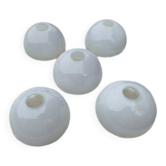 Set of 5 white opalines