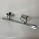 Ramp spot wall lamps chrome metal and brushed aluminum