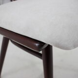 1970s Set of 6 Beech "Boomerang" dining chair ,Czechoslovakia