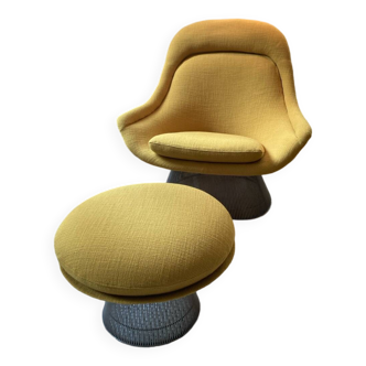Fauteuil + Ottoman Knoll Platner