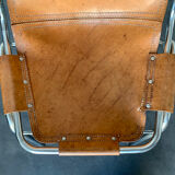 Vintage Chair Les Arcs in leather, published by Dal Vera, 1960s-70s