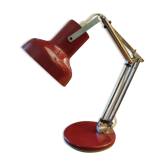 Lampe à poser articulée vintage métal rouge