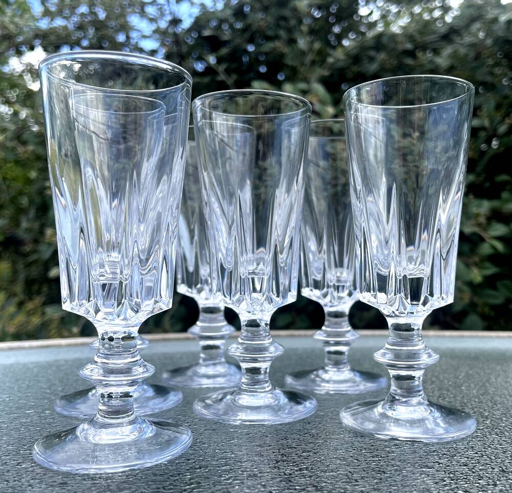Set of 6 bayel crystal liqueur glasses