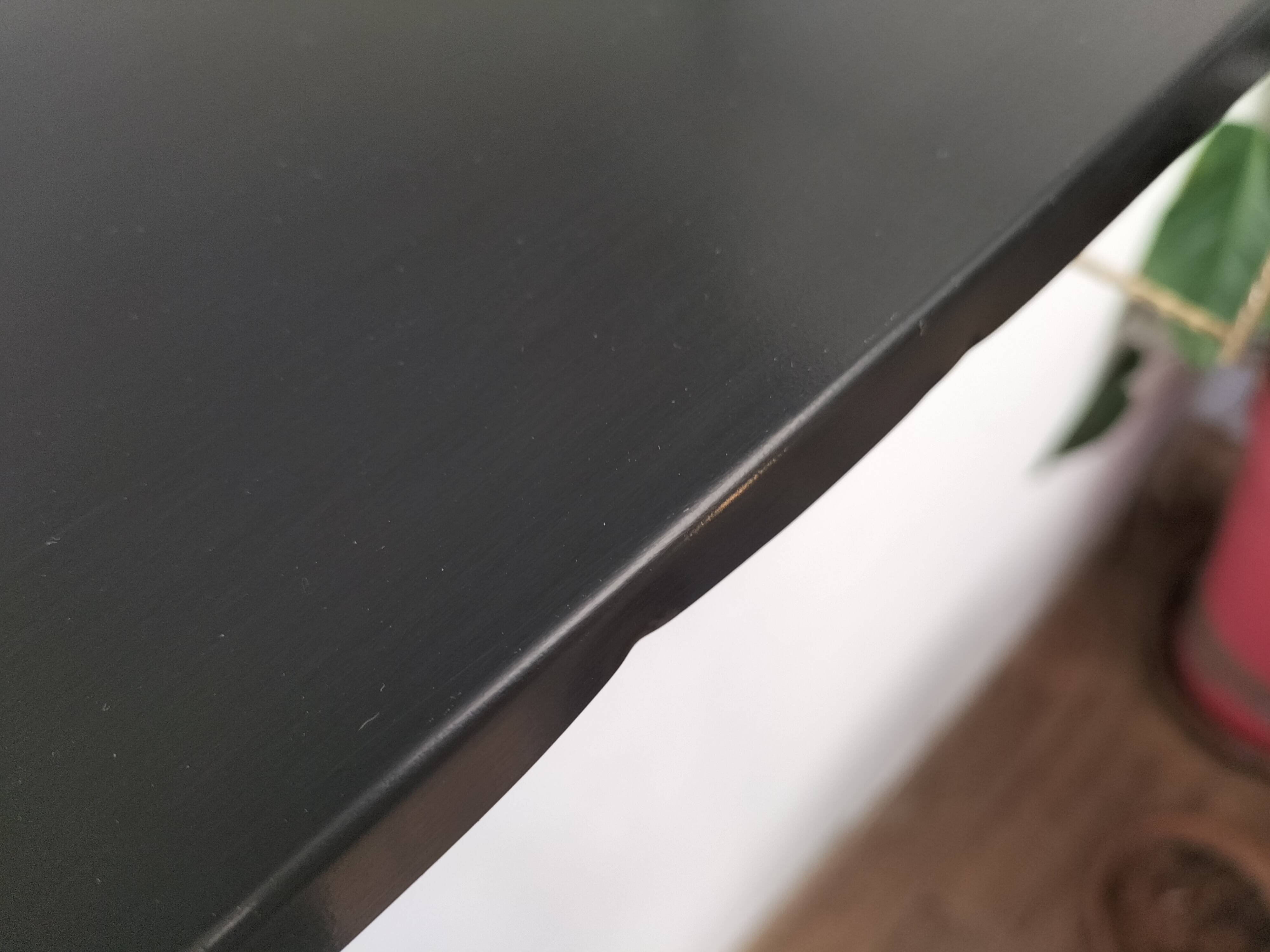 Modular black metal shelf