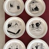 St Amand "Faizant" Faïencerie plates