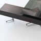 Bureau d'angle exécutif Abbondinterni en acajou et verre, Italie, 1970