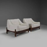 Pair of rosewood lounge chairs by Móveis Cimo, Brazil 1950s
