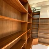 Danish Modular Teak Library Bookshelf Corner Unit Bookcase Mid 20th Century