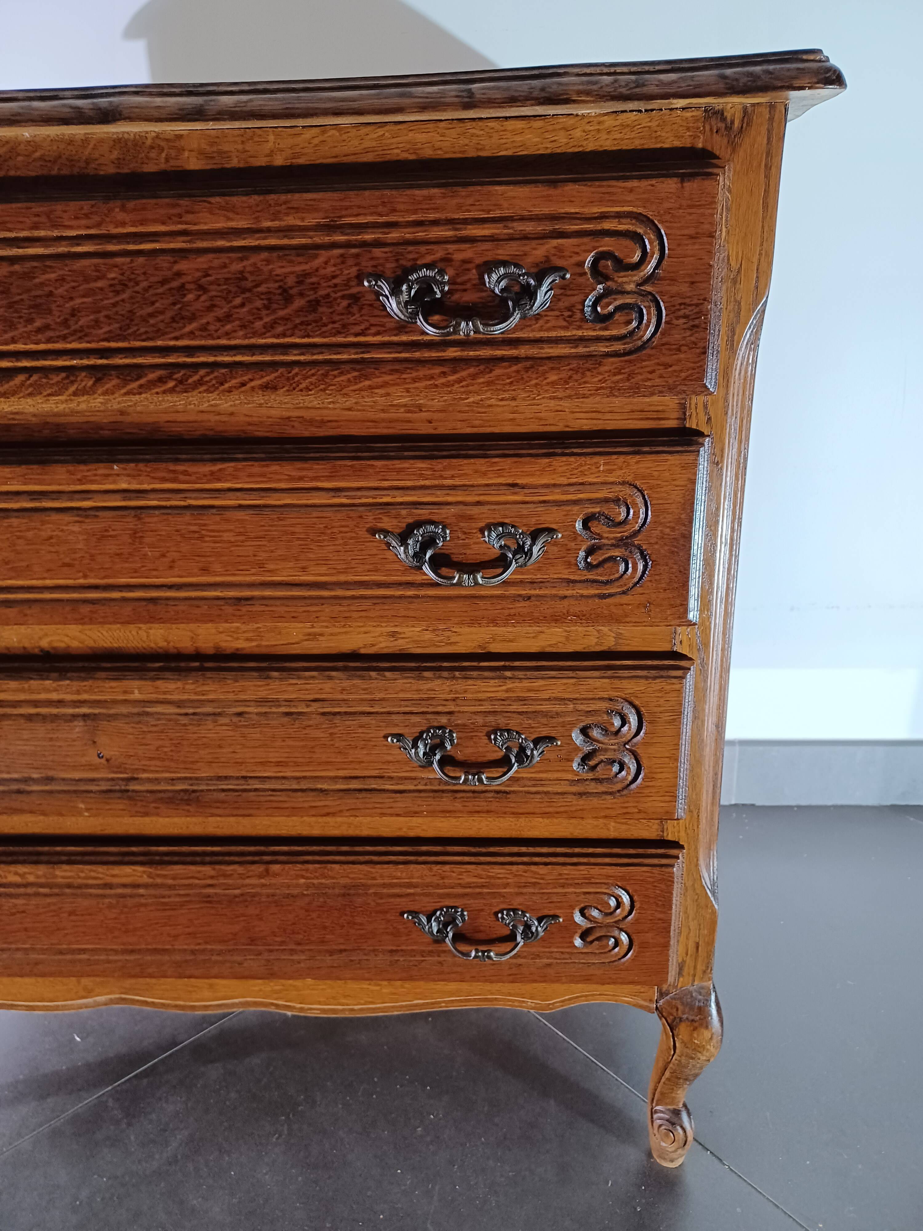 Louis XV style four-drawer chest of drawers