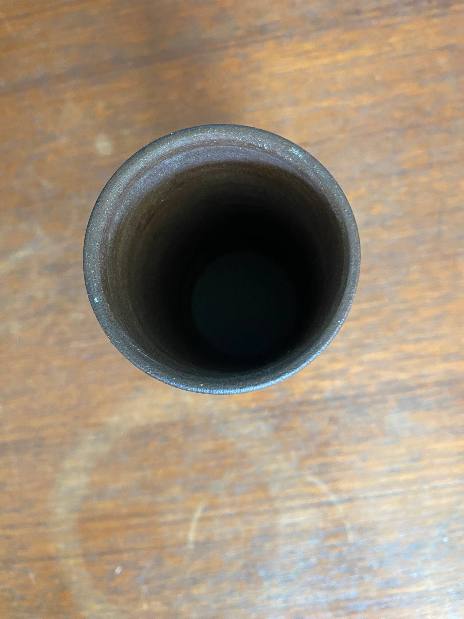 Small soliflore vase in glazed ceramic by Alexandre Kostanda – Vallauris,