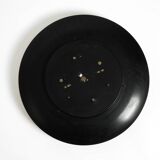 Pair of Mid Century wall or ceiling lamps made of glass with copper-plated