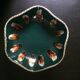 Scarified free-form tripod ceramic cup 50s /60