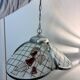 Vintage steel/glass suspension from the 50s/60s.