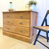 Vintage wooden chest of drawers – 4 drawers – Authentic charm