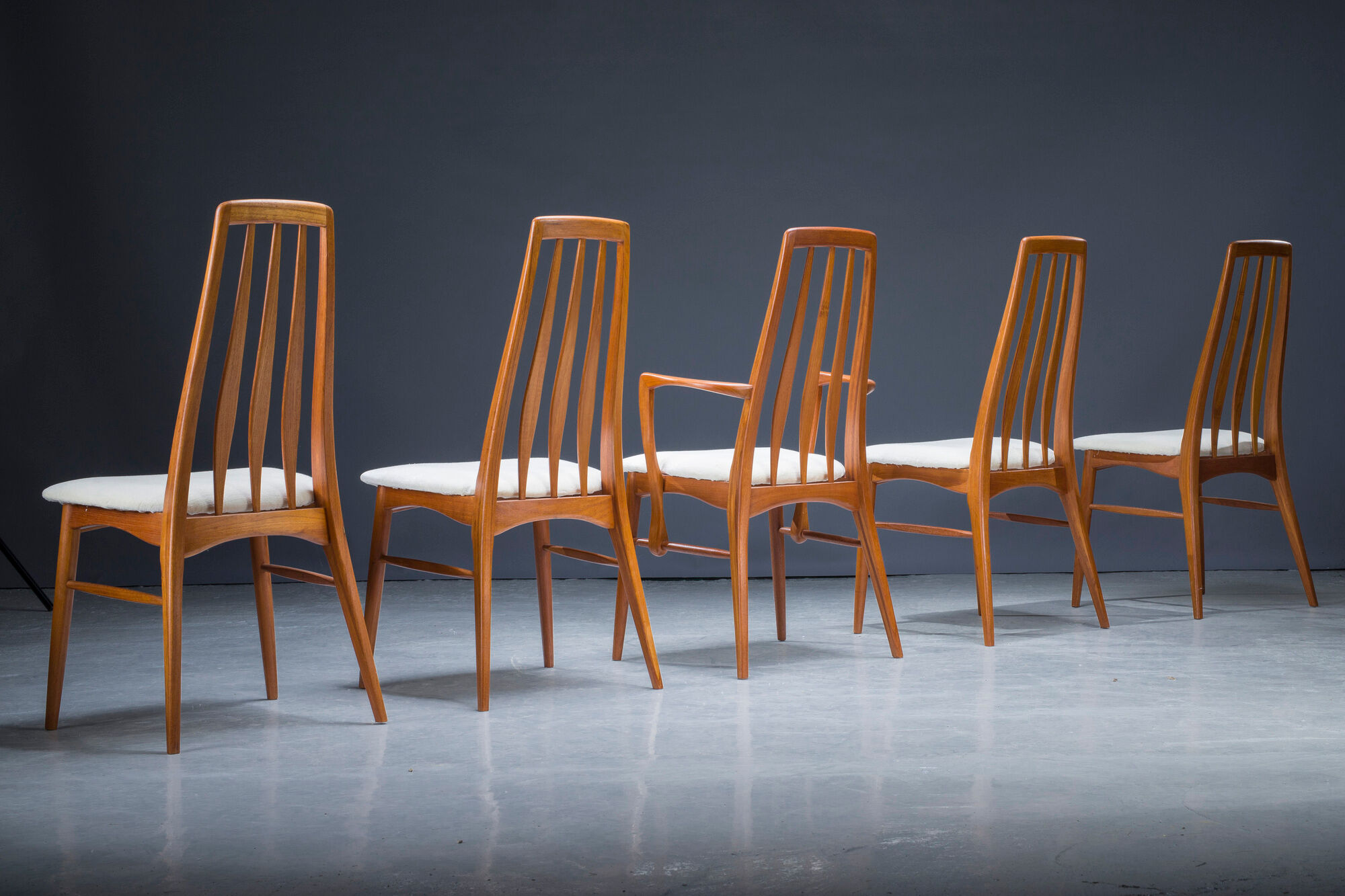 Dining chairs model "eva" by Niels Koefoed for Hornslet Møbelfabrik, 1960