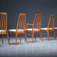 Dining chairs model "eva" by Niels Koefoed for Hornslet Møbelfabrik, 1960