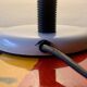 Vintage white and black metal desk lamp