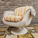 Swivel shell armchair by lusch erzeugnis 1970 vintage