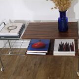 Rosewood and chrome side table, 1970s