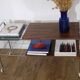 Meuble d'appoint en palissandre et chrome 1970
