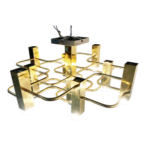 Lustre en laiton de chez Sciolari,