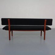Large teak bench by Aksel Bender Madsen & Ejnar Larsen for Næstved Møbler, Denmark, 1950s.