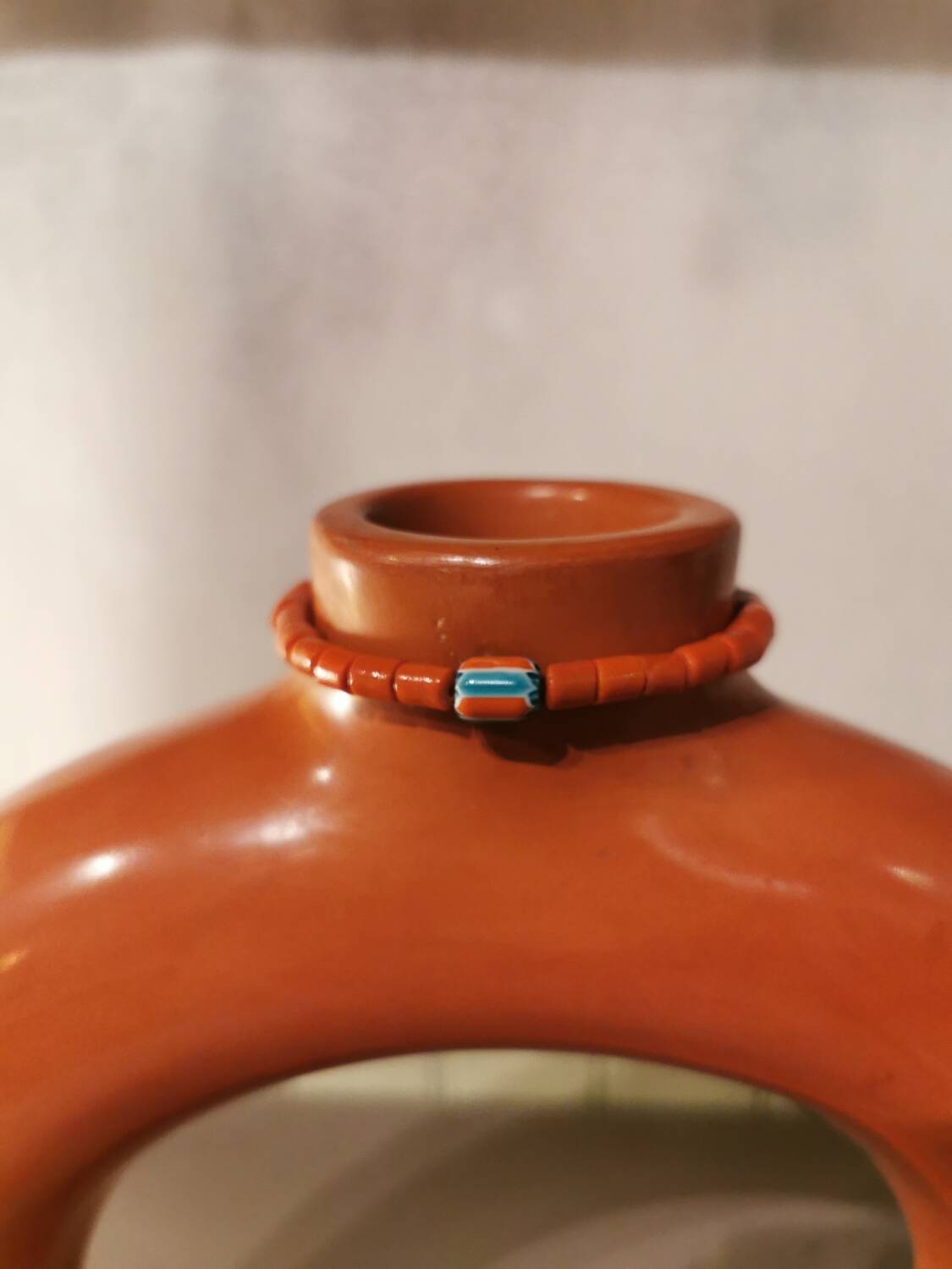 Ring-shaped vase Tadelakt Morocco