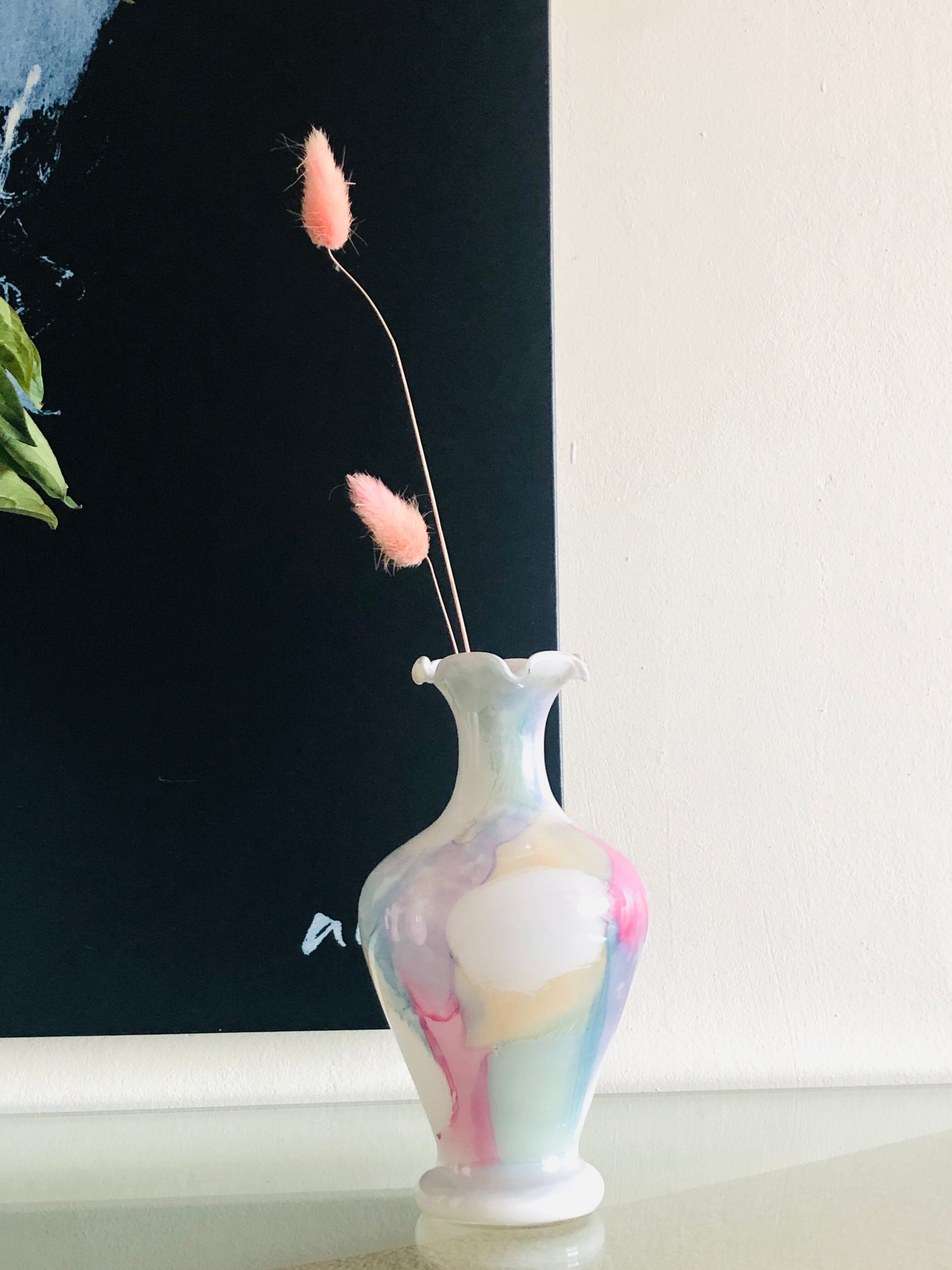Harlequin vase pastel colors MURANO