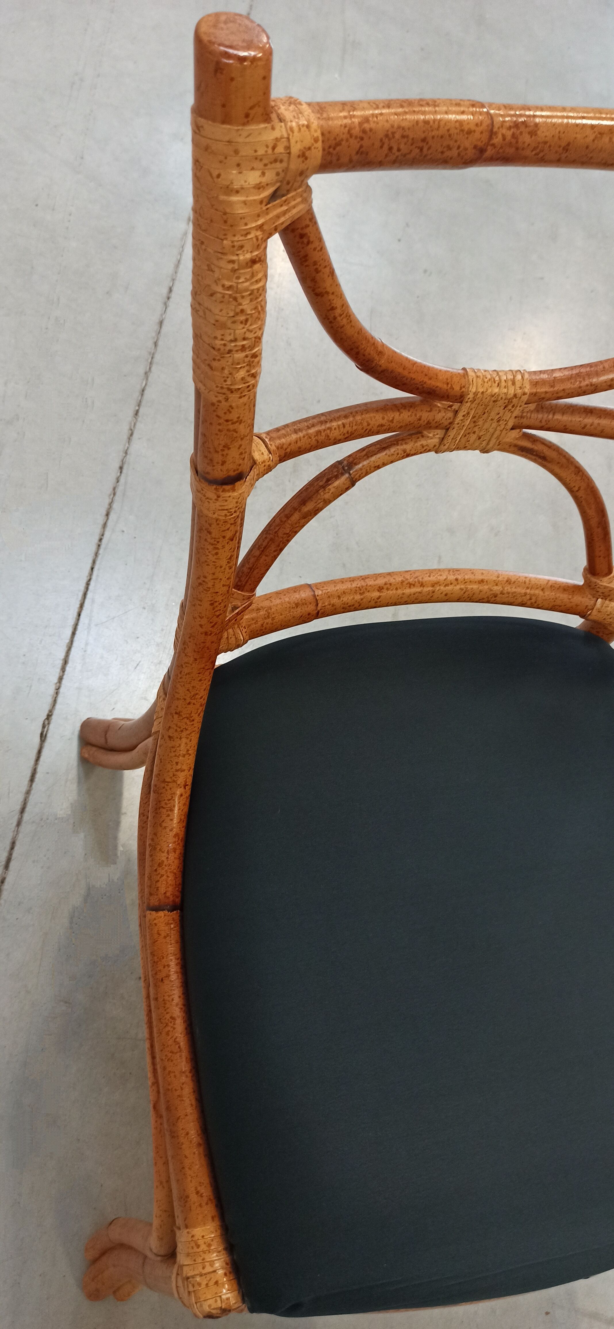 Chaise en bambou Roche Bobois 80's