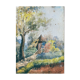 Tableau Aquarelle "La cabane dans le jardin" fin XIX° siècle