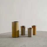 Swedish Cylinder Stoneware Vases by Arthur Andersson for Wallåkra, 1940s