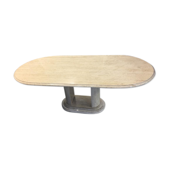 Table en travertin, italienne, circa 70