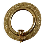 Applique murale vintage en laiton avec miroir