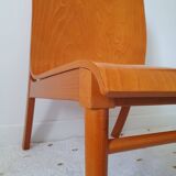 Scandinavian armchair in curved wood