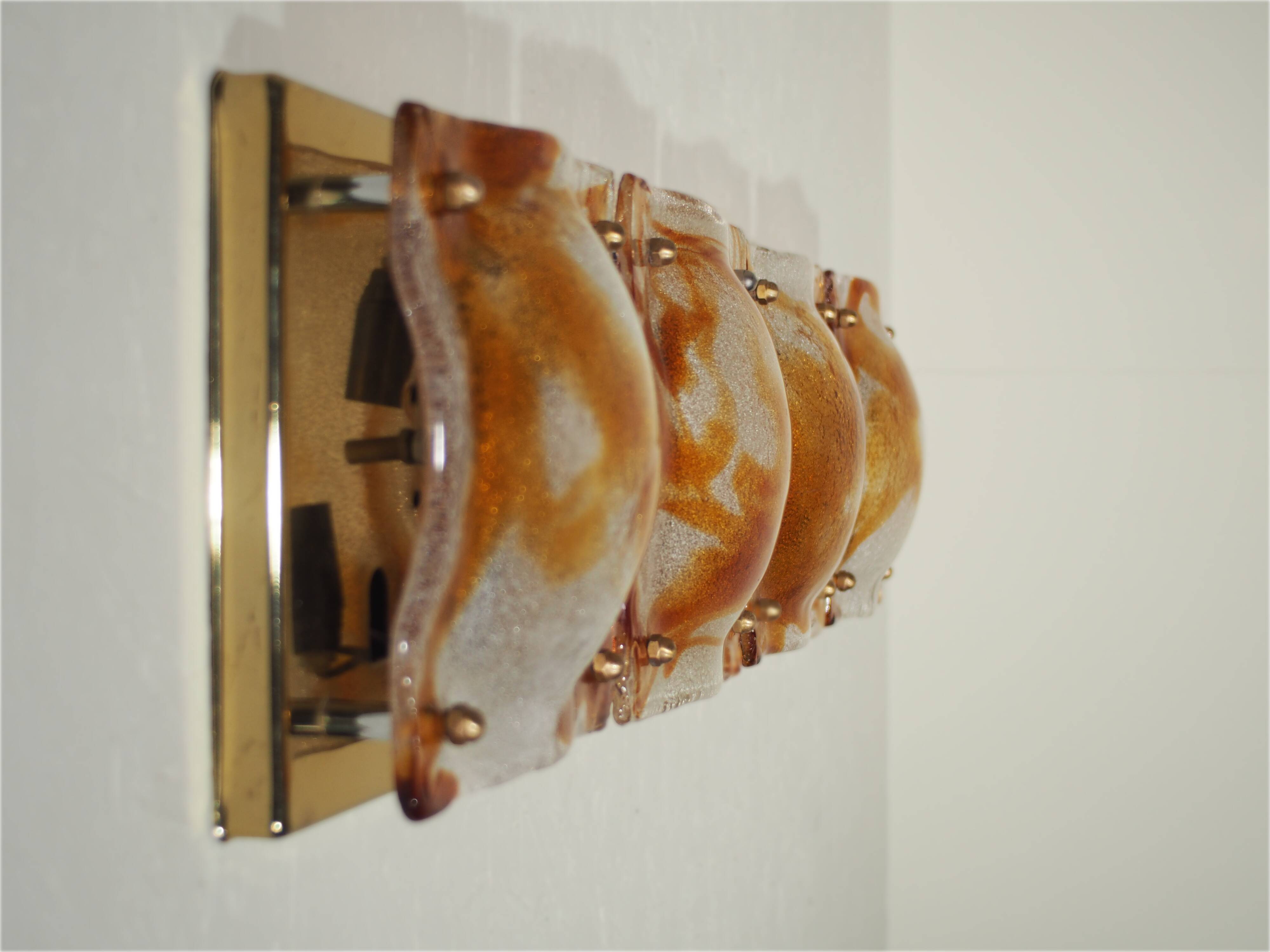 Wall sconces by Toni Zuccheri for A.V. Mazzega, set of 4.