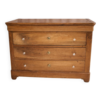Antique walnut chest of drawers – 19th century (Louis-Philippe style)