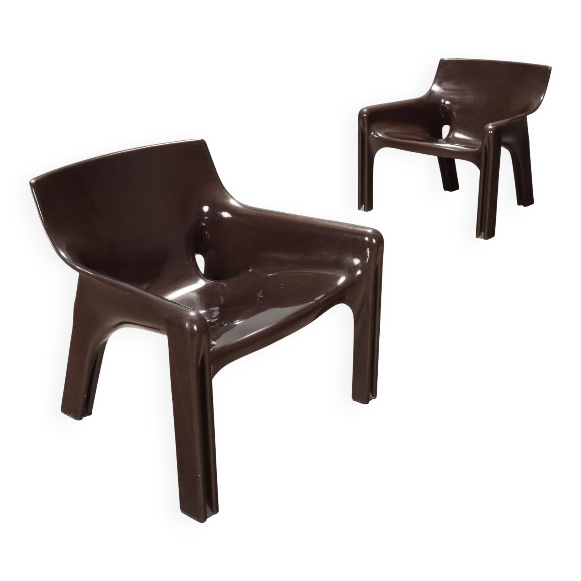 'Vicario' armchairs by Vico Magistretti for Artemide - 1960s-70s