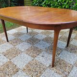 Scandinavian design round table in teak
